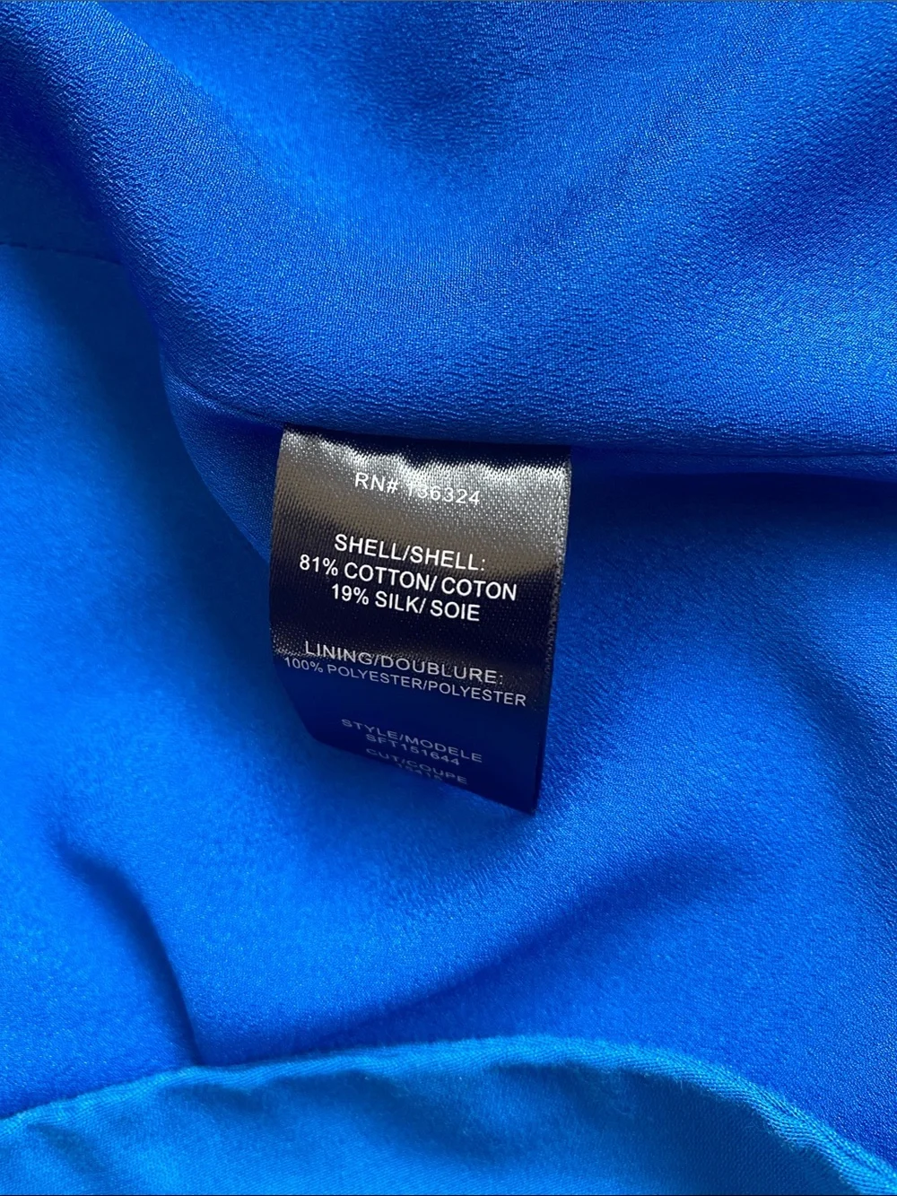 Halston Heritage Cobalt Blue Cotton/Silk Blend High-Low Fit-and-Flare Dress - Picture 8 of 11